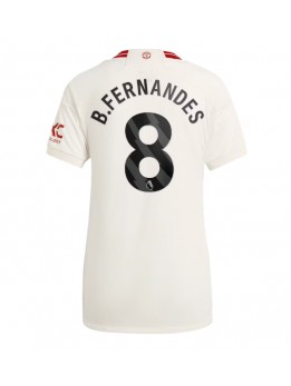 Billige Manchester United Bruno Fernandes #8 Tredjedrakt Dame 2023-24 Kortermet